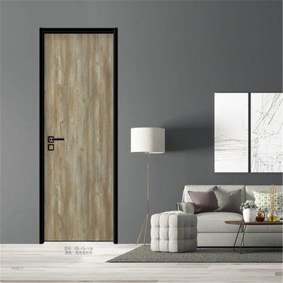 Soundproof Wood Grain Exterior Doors , 45mm Modern Wood Front Door