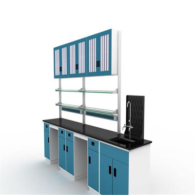 1.2mm Suspended Steel Laboratory Furniture With Glass Doors
