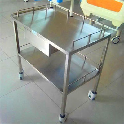 ISO9001 Hospital Carts On Wheels , H850mm Hospital Laundry Trolley With Drawer