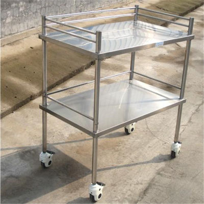 ISO9001 Hospital Carts On Wheels , H850mm Hospital Laundry Trolley With Drawer