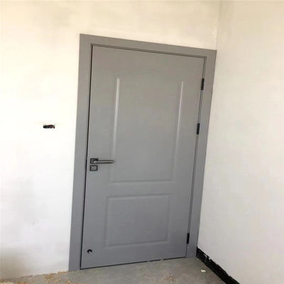 Gray Color With Lock Single Door Aluminum Clad Wood Entry Doors Used For House
