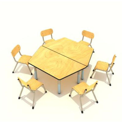 Waterproof Hexagonal Student Experiment Desk HPL Table Tops
