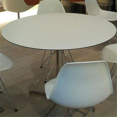 W1525mm Marble Laminate Table Top For Shop , T10mm Round Laminate Table Top