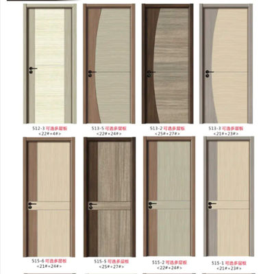WPC Aluminum Clad Wood Entry Doors ISO14001 Fsc Approval