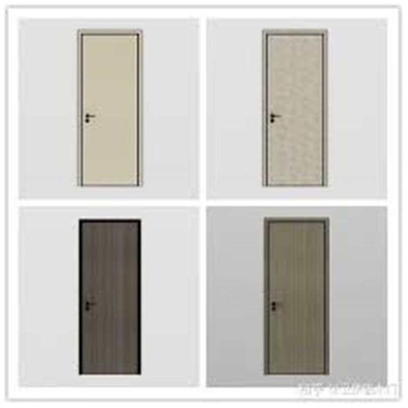 Gray Color With Lock Single Door Aluminum Clad Wood Entry Doors Used For House