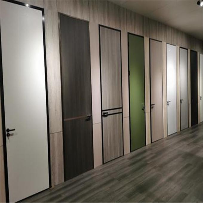 900mm Wood Grain Exterior Doors , ISO9001 Metallic Black Wood Front Door